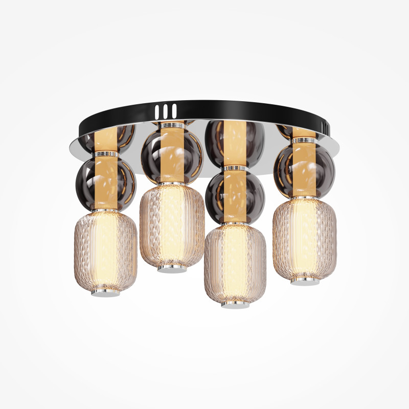 Накладная люстра 43*43*25,5 см, LED, 60W, 3000К, Maytoni DROP MOD273CL-L60CH3K хром