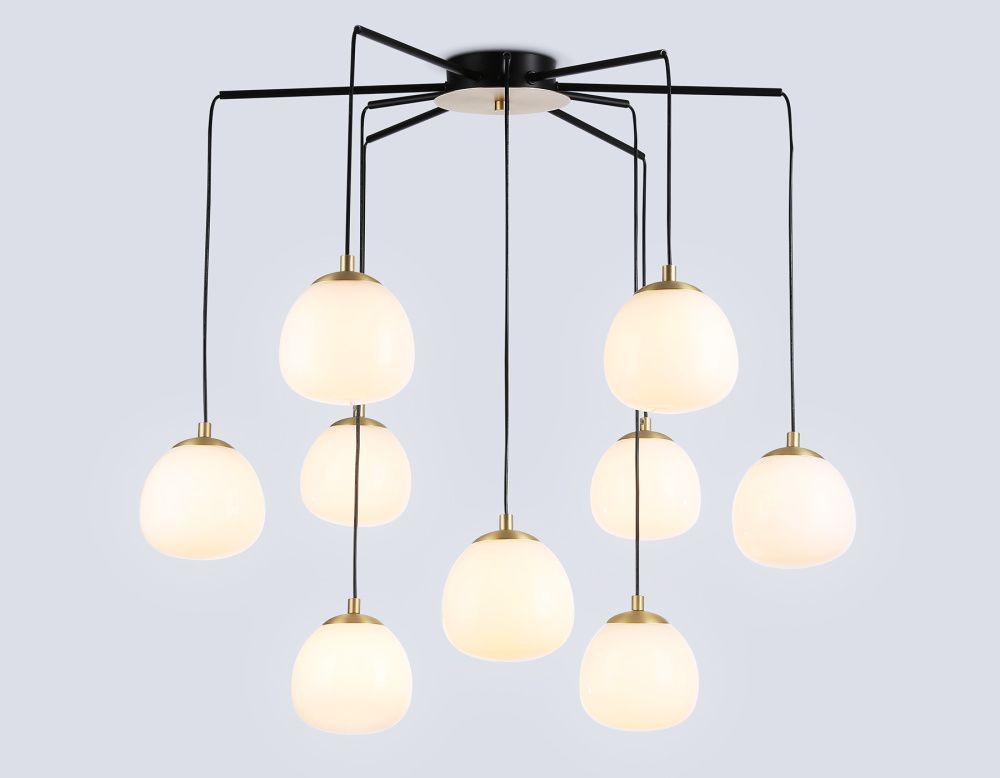 Светильник на штанге **70- см, 9*G9*28W, K, Ambrella Light High Light LH51001, золотой песок, черный