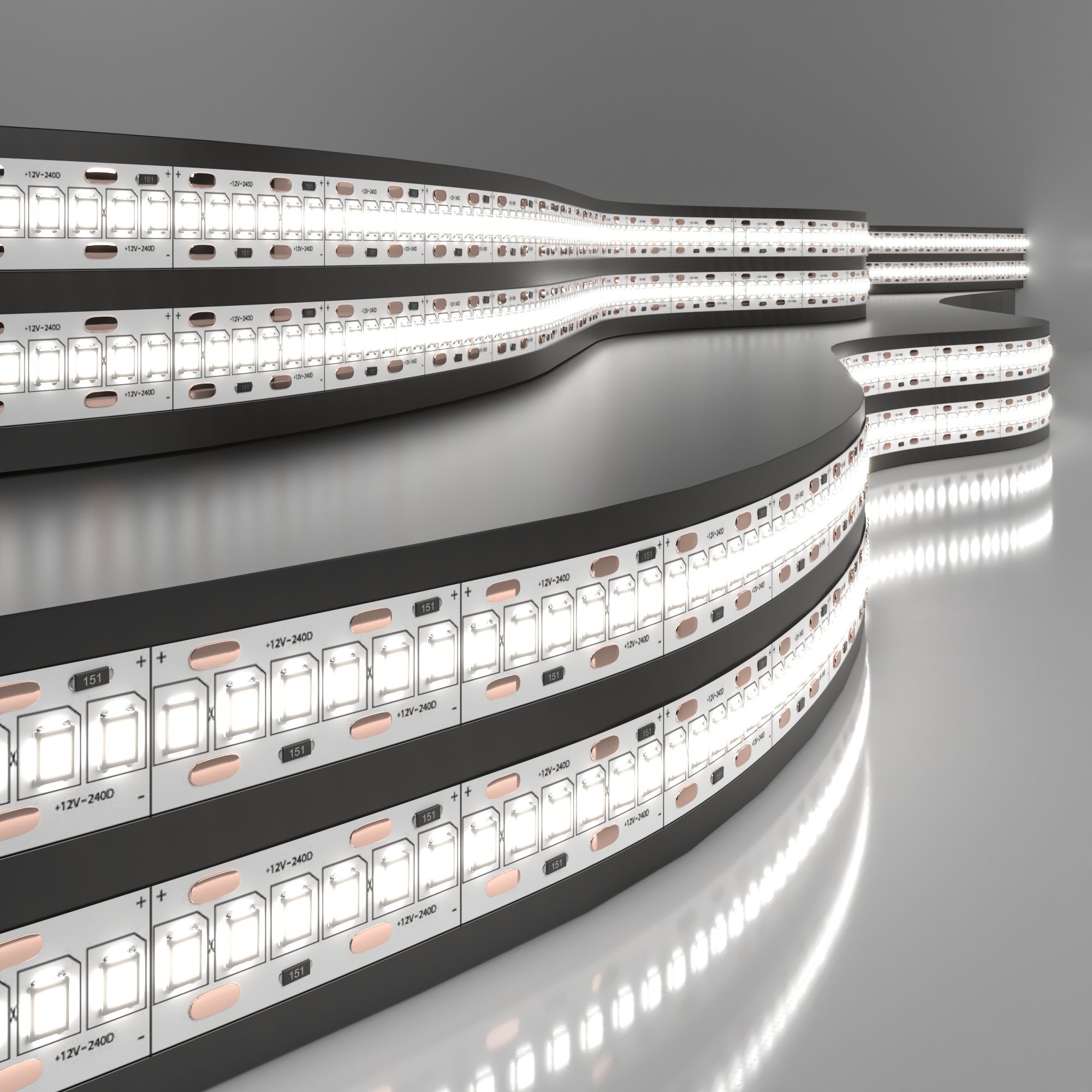 Светодиодная лента Лента светодиодная 12V 24W 240Led 2835 IP20 дневной белый, 5м Elektrostandard