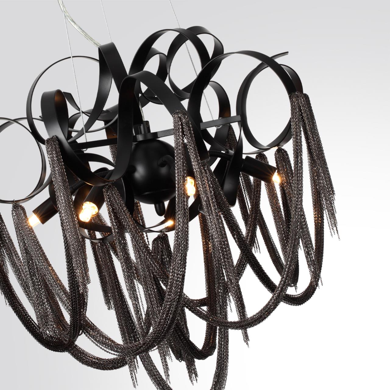 Люстра 46*46*167,6 см, 6 G9*40W, Odeon Light Chainy, черный 5067/6