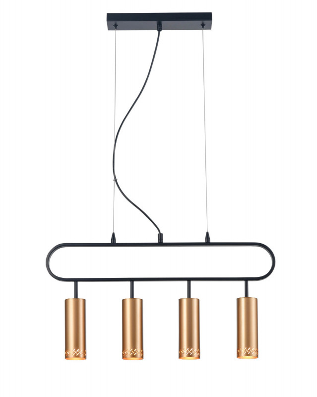 Подвесной светильник 9*60*150 см, 4*E14 черный Vele Luce Brio VL5794P04