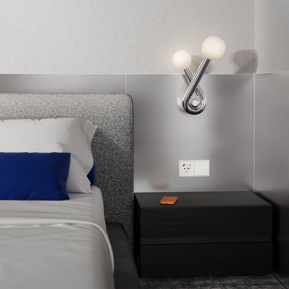 Накладка для розетки с заземлением и защитными шторками, с USB A+C, S70, хлопок Voltum VLS001013