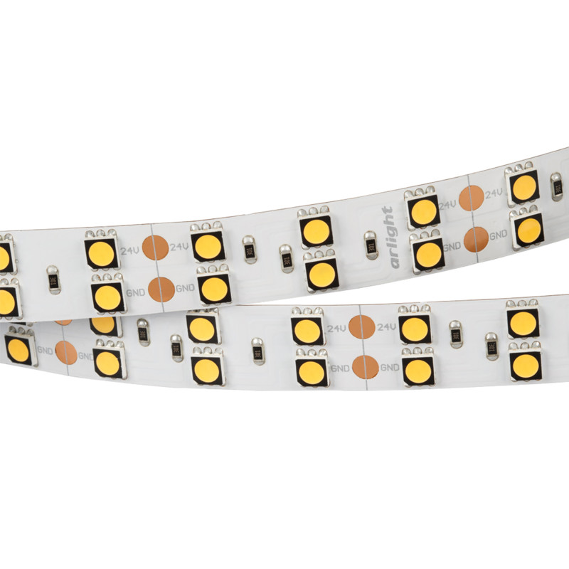 Лента RT-B120-15mm 24V Warm3000 CRI98 (28.8 W/m, IP20, 5060, 5m) (Arlight, Открытый) 021470(2). Цена указана за 5 метров. Продается кратно 5 метрам.