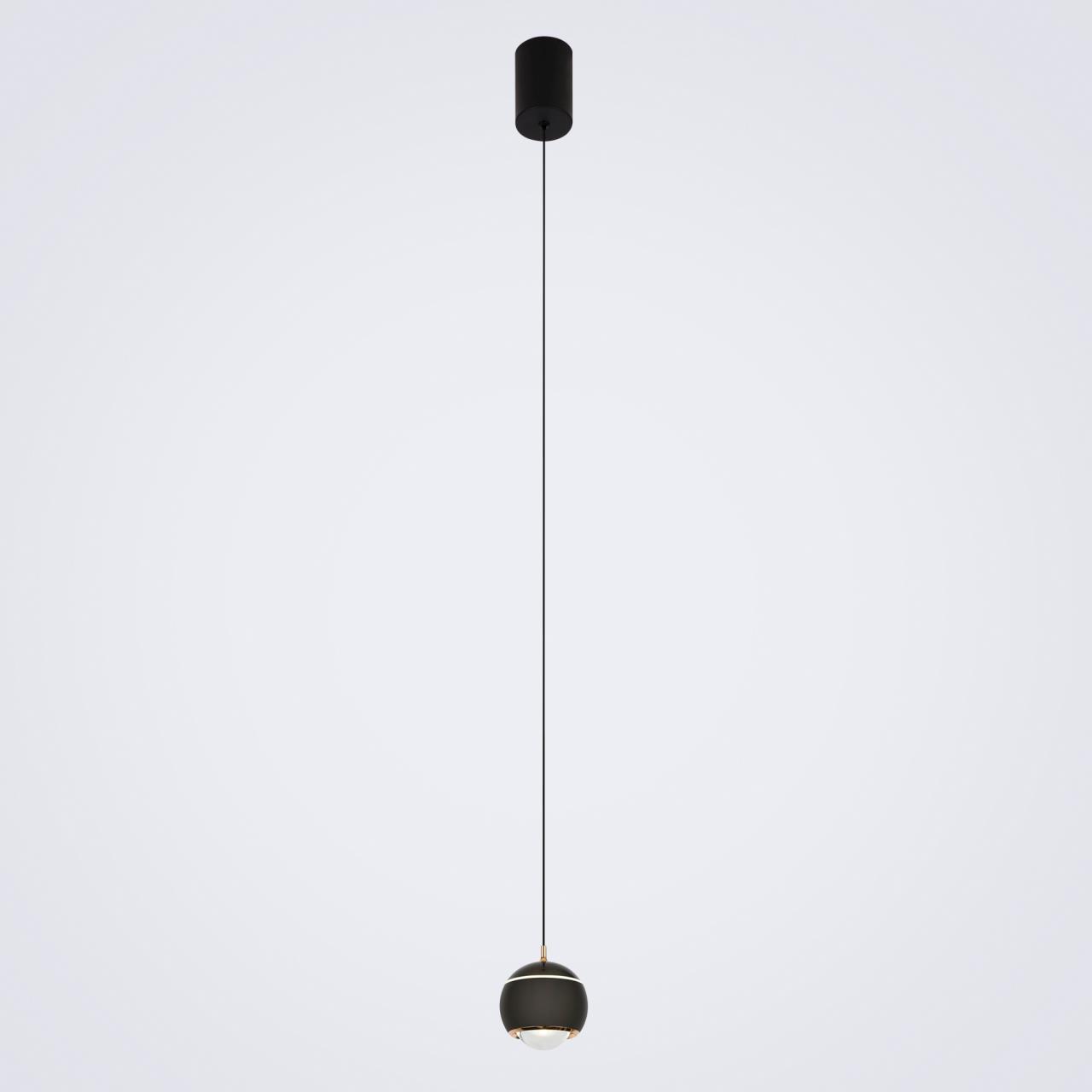 Подвесной светильник 12*10*200 см, LED 10W, 4200K, Черный LED4U L8753-1BK