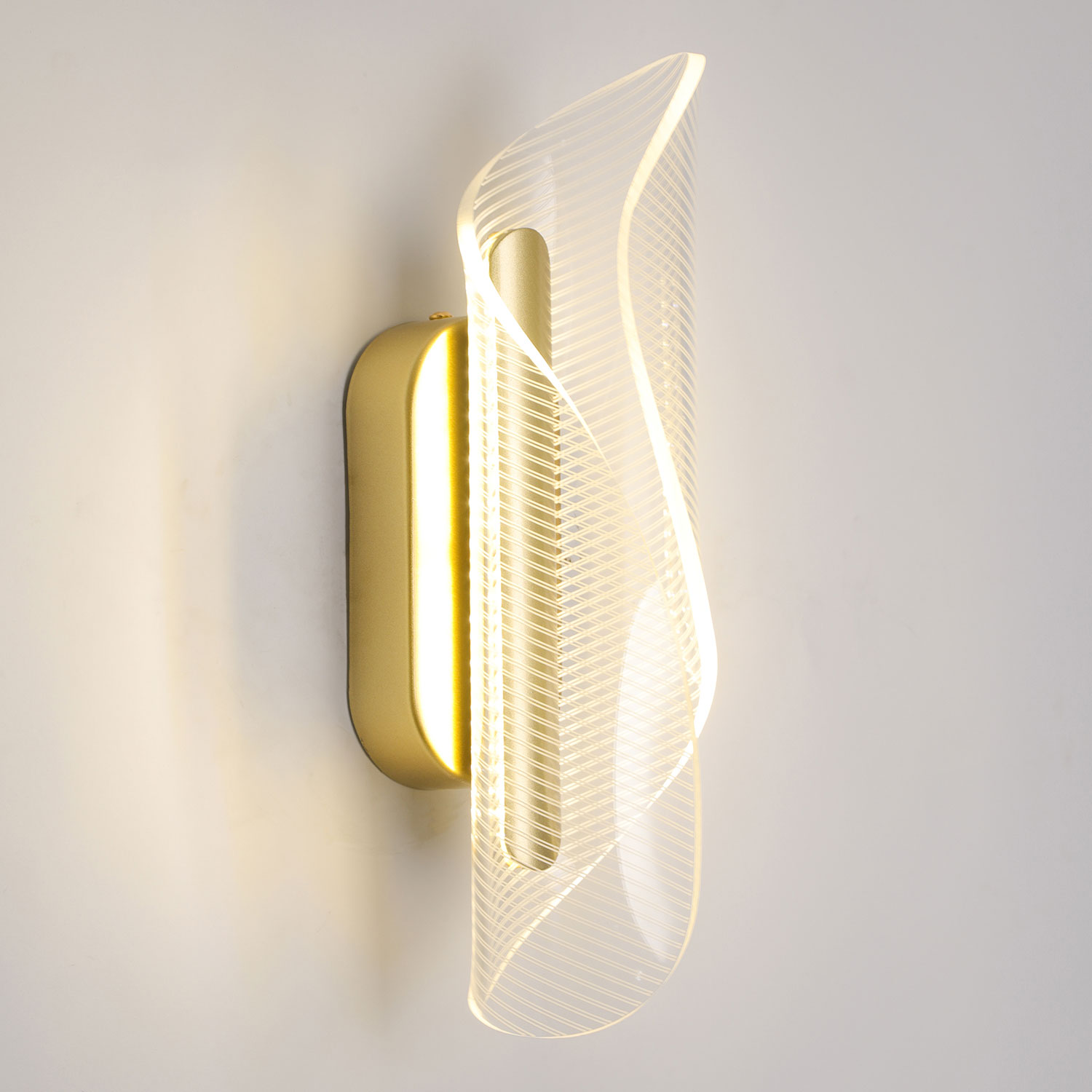 Бра настенное 7*29-29 см, 1*LED, 5W, 4000K, Lussole Calvert LSP-7372, матовое золото