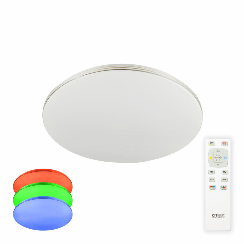 Светильник 34 см, 33W с пультом Симпла Citilux CL714330G 3000-5500K, белый