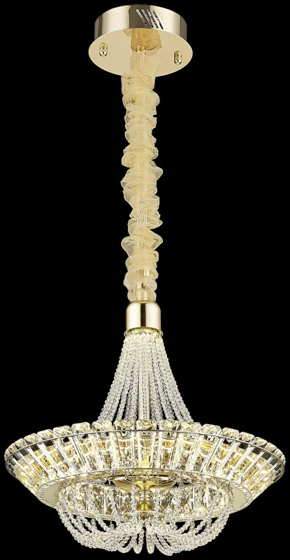 Подвесная люстра 46*99 см, LED, 40W, 3000К, Wertmark DARIA WE103.46.303 золотой
