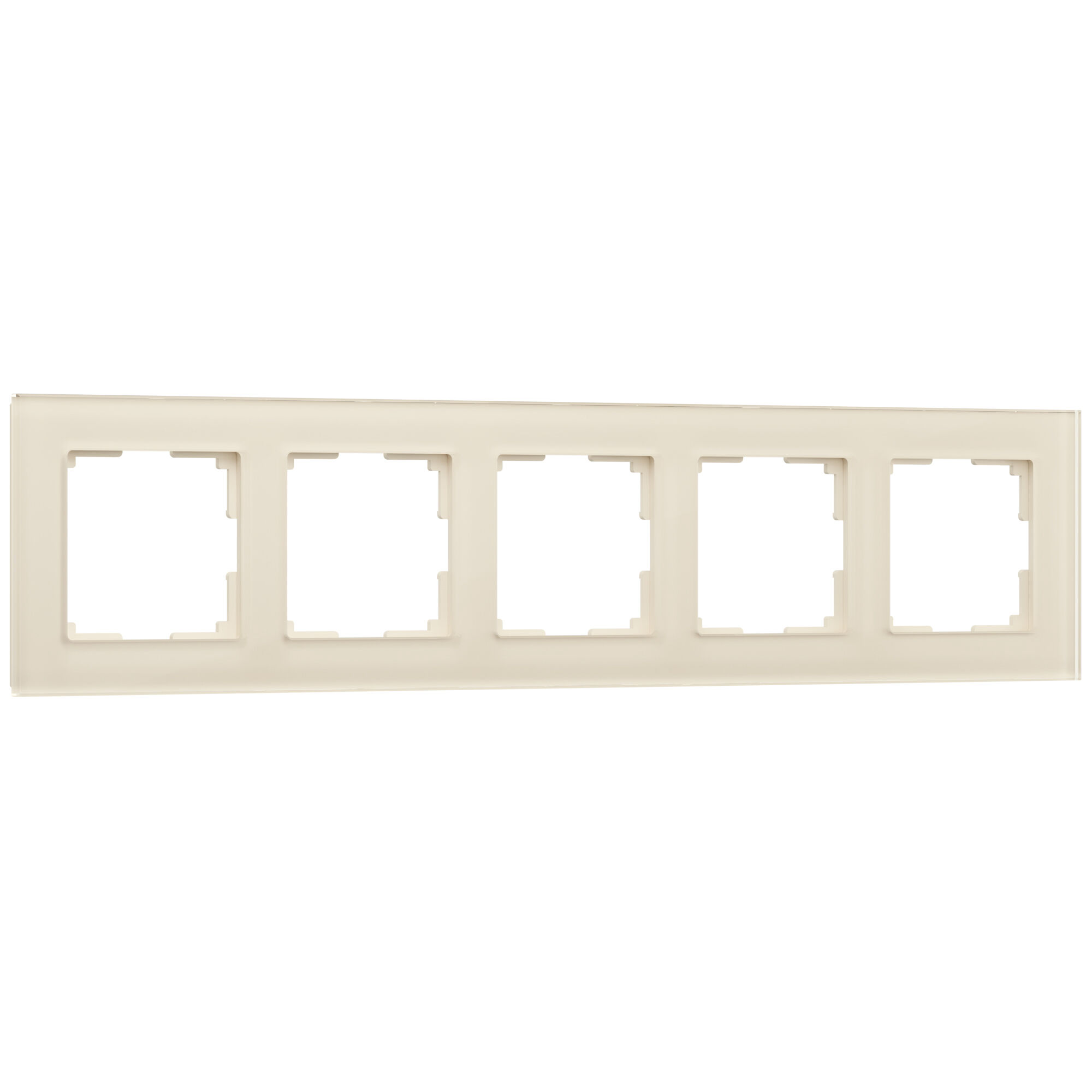 W0051141/ Рамка на 5 постов Favorit (молочный, стекло) Werkel 4690389183461