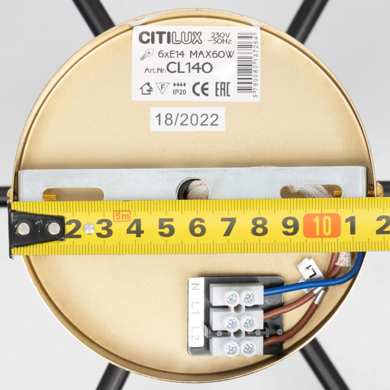 Люстра 76 см Citilux Бертон CL140181 бронза/черный