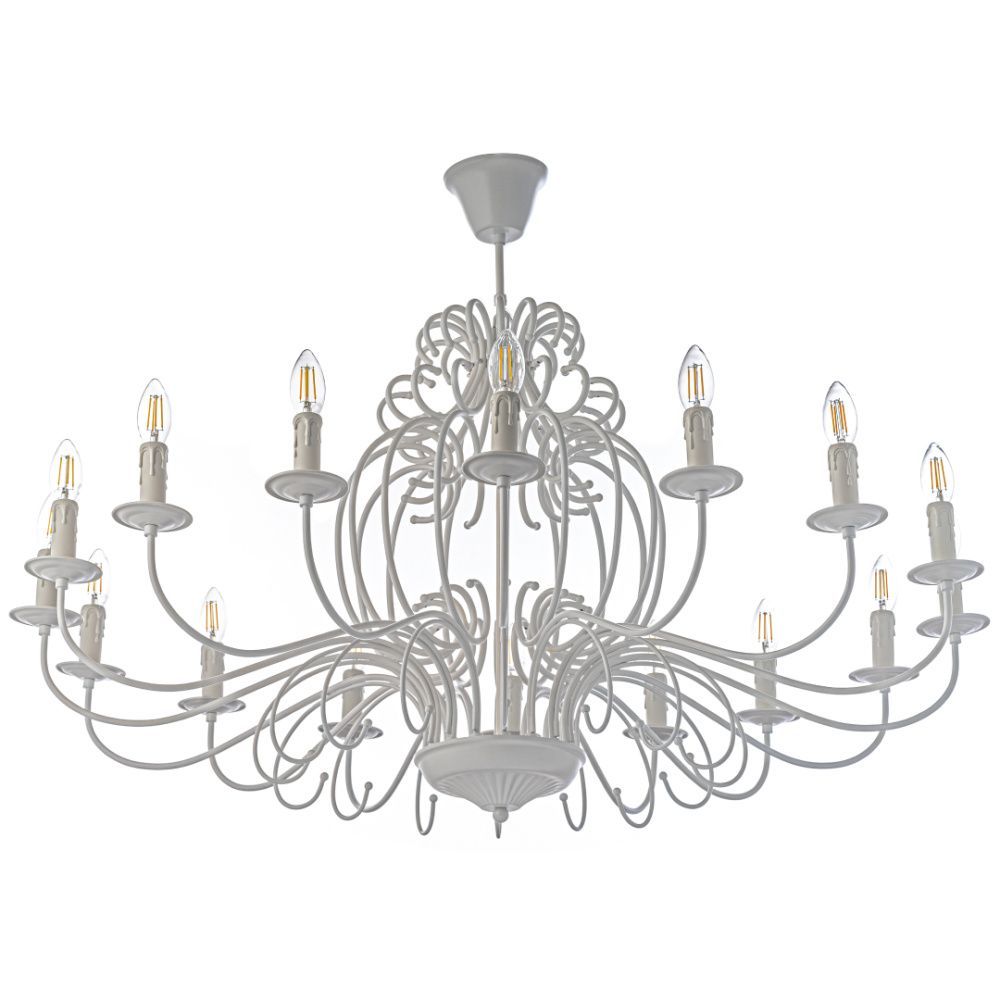 Люстра *115*133 см, 16*E14*40W, Arti Lampadari Amaro White Amaro E 1.1.16 W, Белый