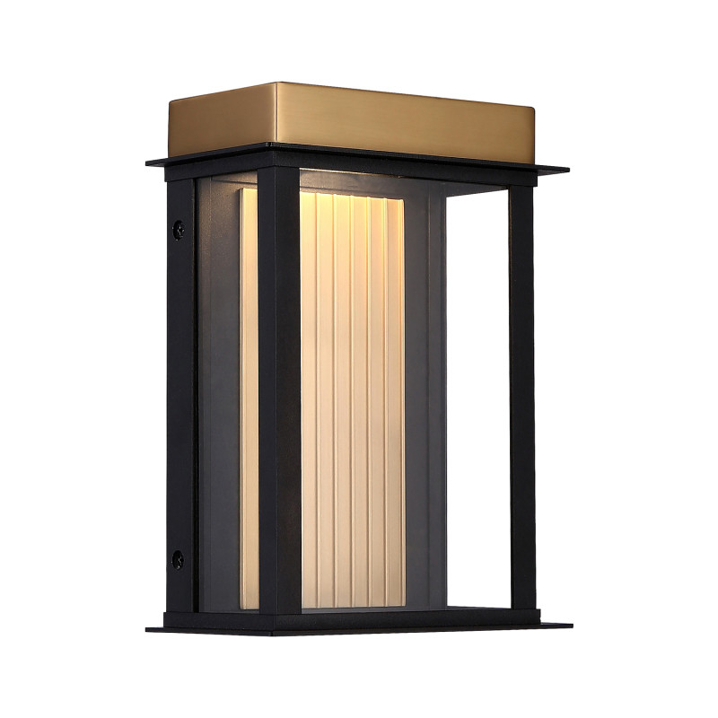 Светильник настенный 10*18*25 см, 8W, Favourite GLOW 4302-1W черный, античная латунь