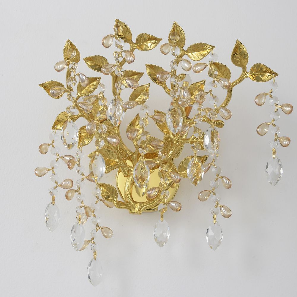 Бра 42 см, Crystal Lux EDEN AP2 GOLD, золото