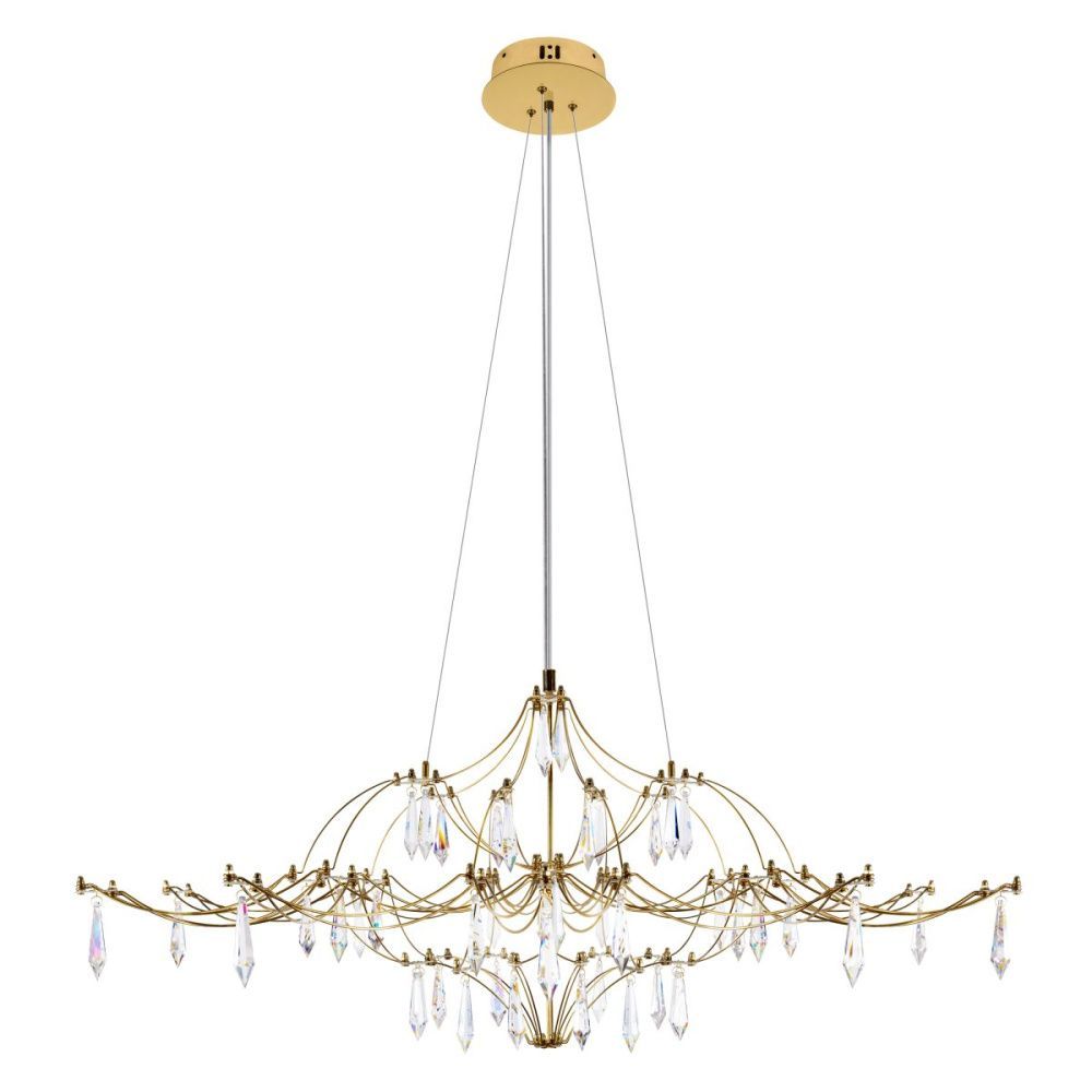 Подвесная люстра 100 см, 27W, 3000K, Loft IT Mira 10587/1000 Gold Asfour, золото