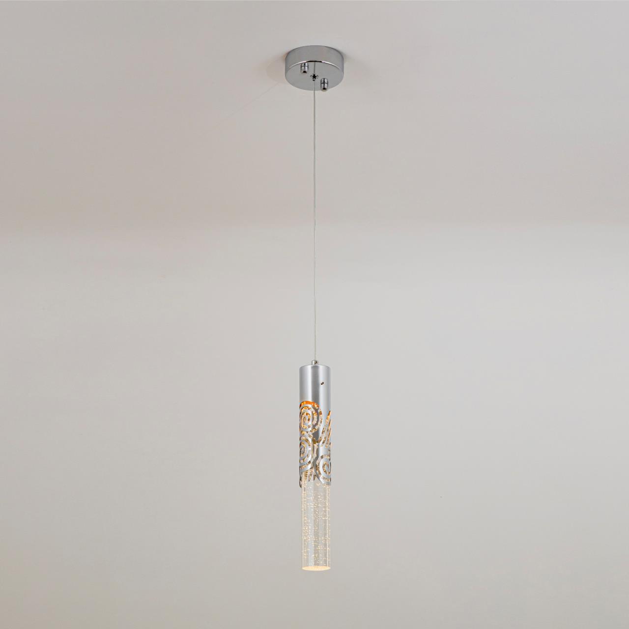 Подвесной светильник 10*10*112 см, LED 5W, 4000K, Хром MODELUX ML.88963.1 CR