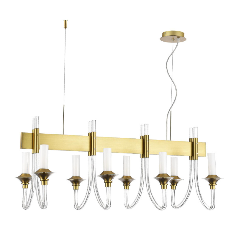 Люстра подвесная 120*46*50/150 см, 8*E14 ST LUCE Vetrano SL1241.213.08 золотистый