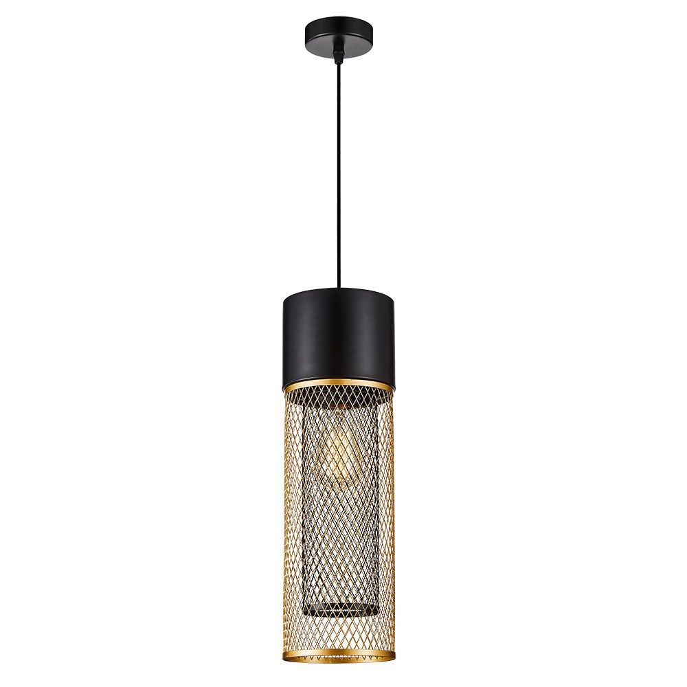 Подвесной светильник 15 см, Arte Lamp Castello A7068SP-1GO, черный-золото