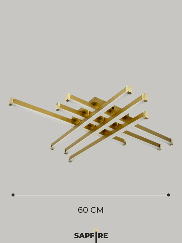 Светильник А09/600 GOLD/ЗОЛОТО  D600/H110/6/LED/112W 2.4G PICK SPF24-07 (1 из 2шт)