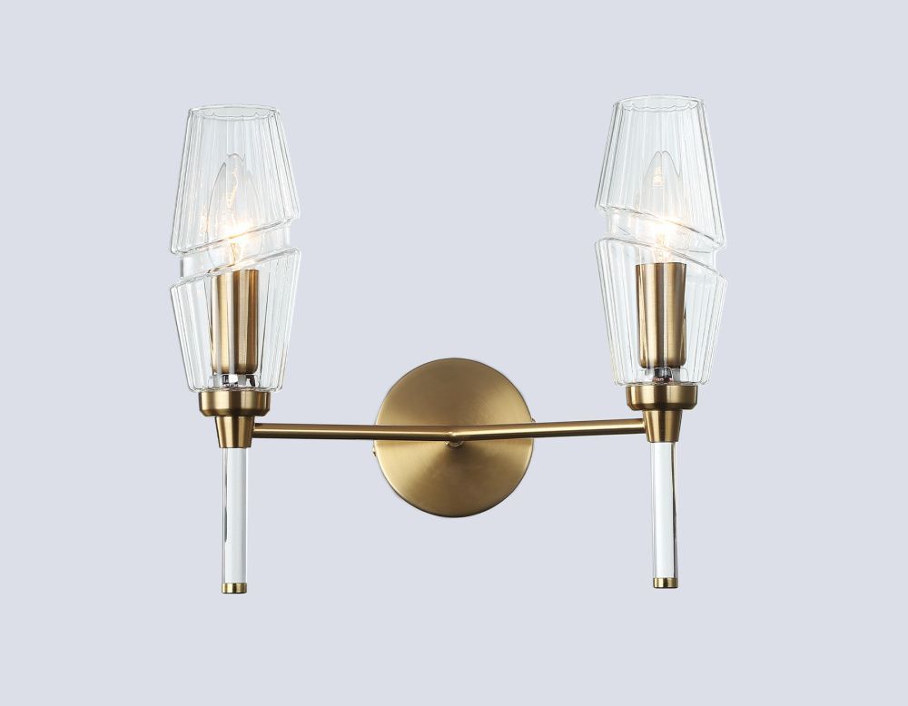 Бра 33*17*28- см, 2*E14*40W, K, Ambrella Light High Light LH55206, латунь