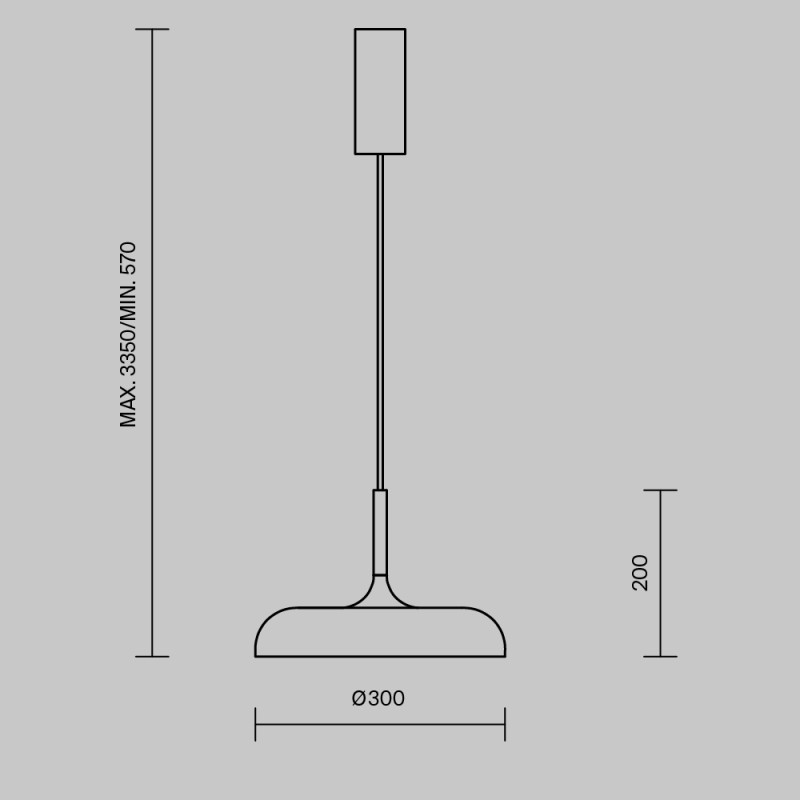 Подвесной светильник 30*45*335 см, LED*19W, 3000 К, Gerhard MOD189PL-L12W3K1 Maytoni, Белый