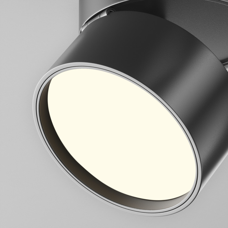Накладной светильник 8,5*8,5*8 см, LED, 12W, 4000К, Maytoni Technical ONDA C024CL-12W4K-B-1 черный