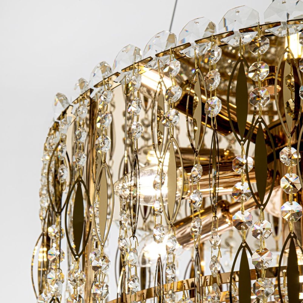 Подвесная люстра 50*50*125 см, Е14 9x40W, Золото MODELUX ML.315.9 GD