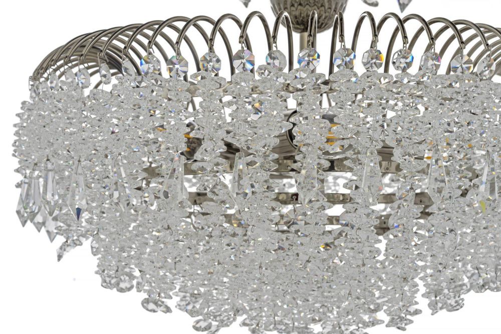 Люстра подвесная *60*48 см, 10*E14*40W, Arti Lampadari Bronte Bronte E 1.5.60.106 N, никель