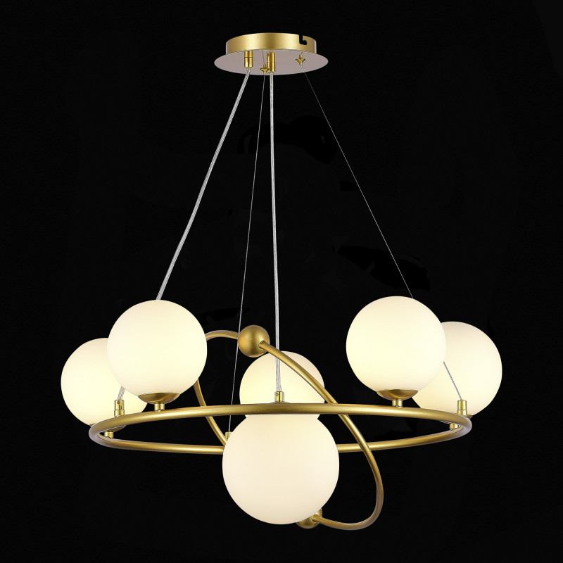 Люстра подвесная 5W, 4000K, Evoluce Artu SLE2210-203-06 Золотой