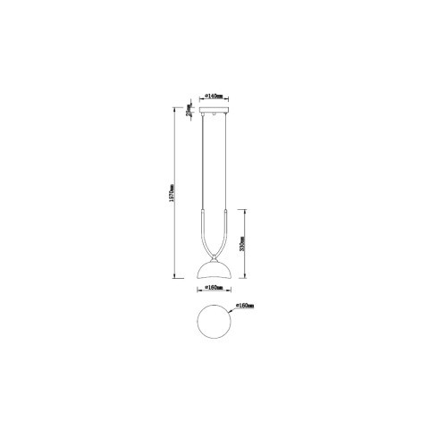 Подвесной светильник  16*157 см, 1*G9 черный, золото Vele Luce Astiy VL5434P01