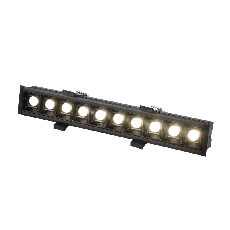 Потолочный светильник Favourite Roshni 3083-5C, L278*W42*H50, врезной прожекторный светильник, каркас черного цвета, возможность составления комбинации из нескольких светильников