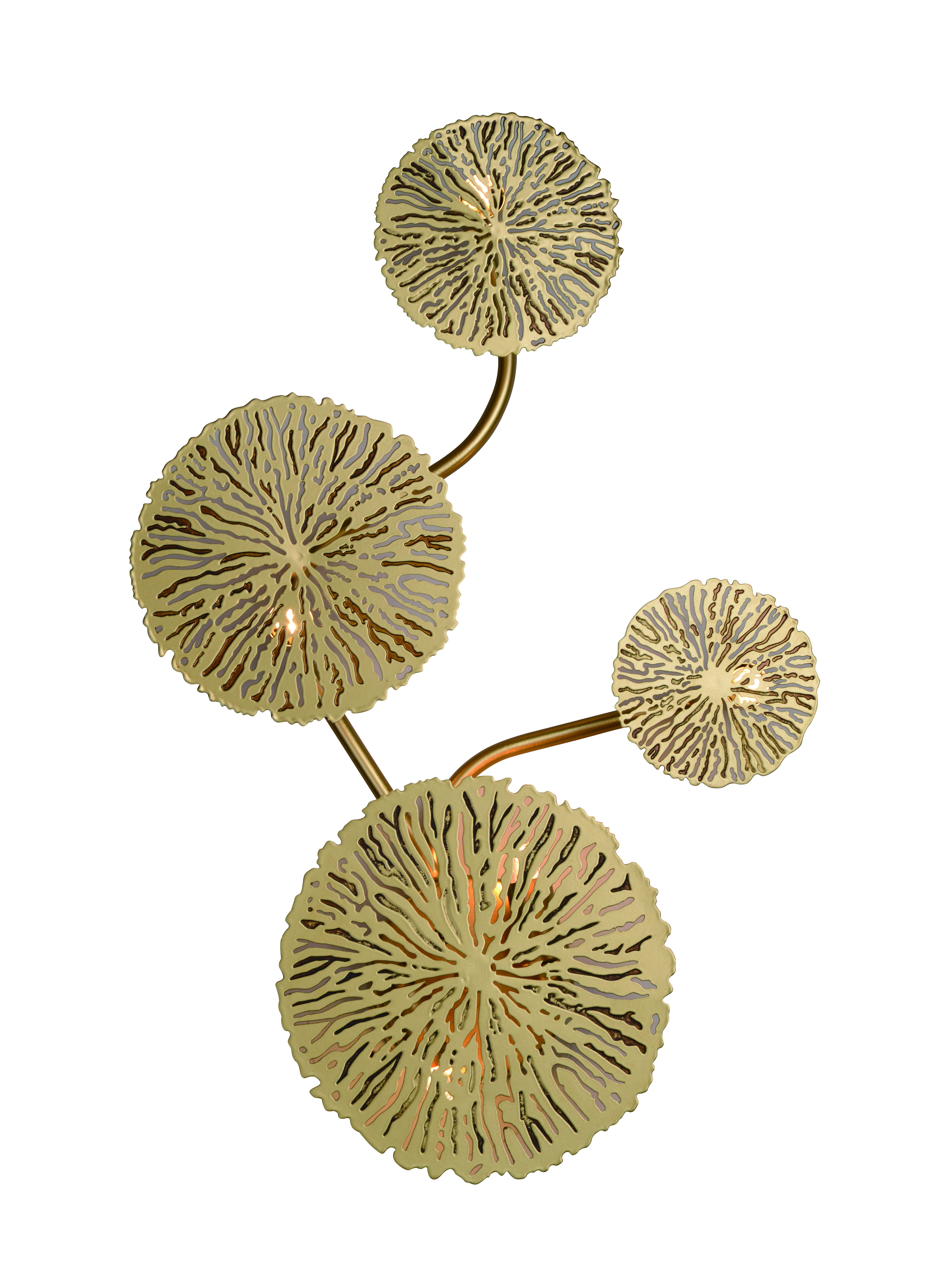 Бра 320*110*510, 5*G9,  NewRgy Floristics W1835/5B SPAY PAINT BRASS, SPRAY PAINT BRASS
