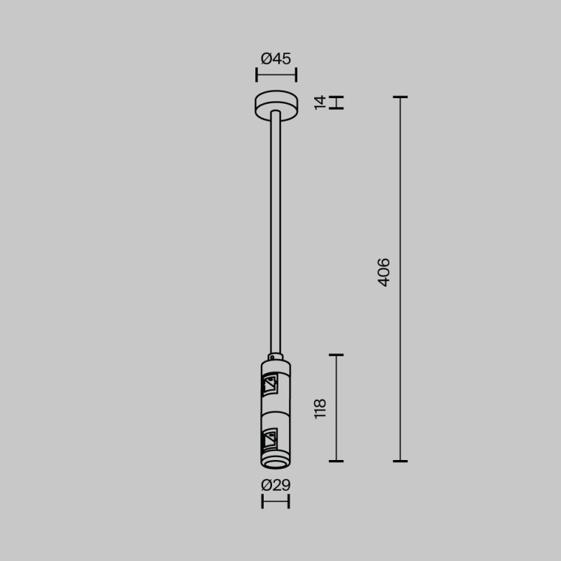 Стойка 2,9*2,9*40,6 см, Maytoni Technical Magnetic trаck system Flarity черный TRA158C-D1-B черный