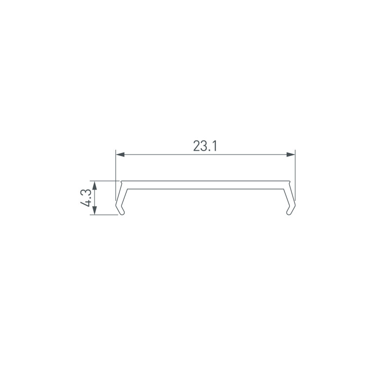 Экран Arlight 028970 200*2,5*0,5 см. Цена указана за 2 метра. Продается кратно 2 метрам.