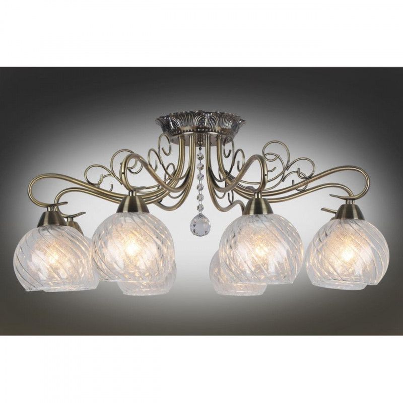 Люстра 72,5*31 см, 8*E14, 40W, Omnilux Omnilux 535 OML-53507-08, бронзовый