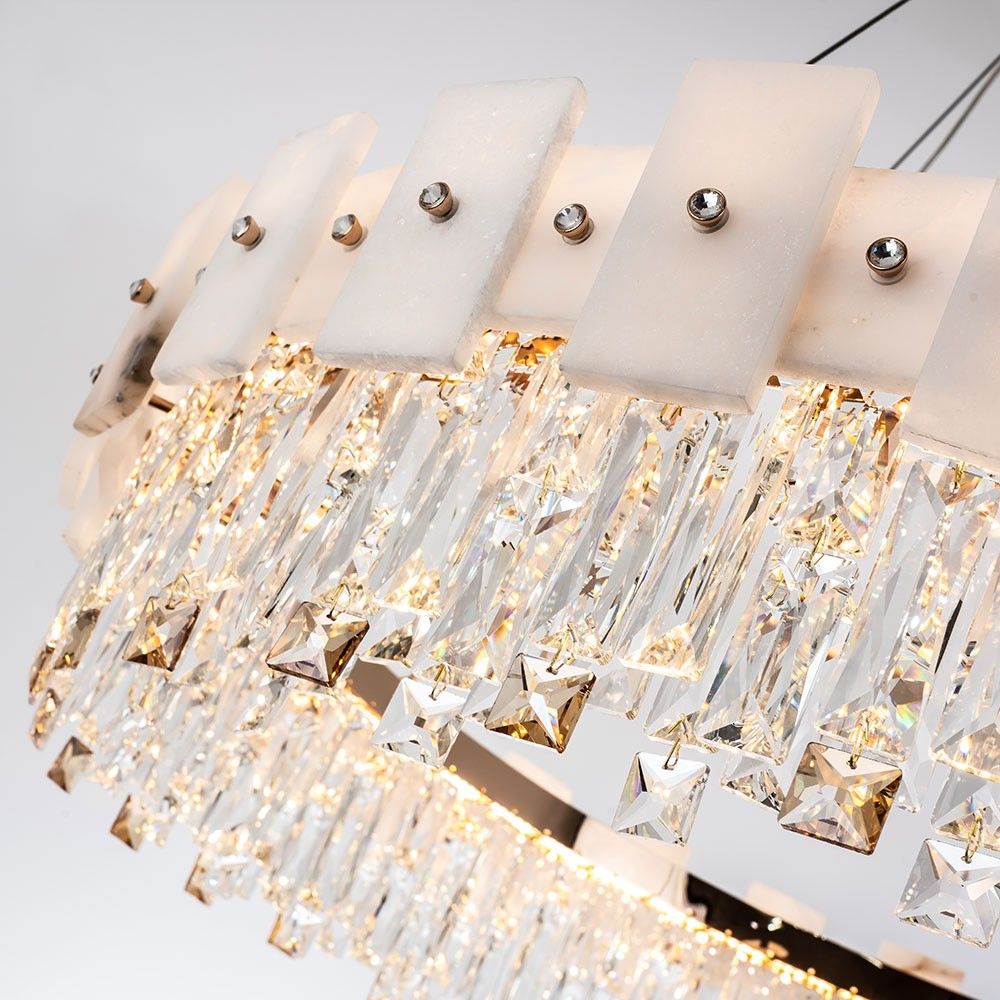 Подвесная люстра 80*50/100 см, LED 65W 3000-6500К MODELUX premium ML.6980.800P GD золото