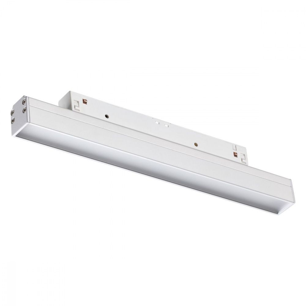 Трековый светильник 25 см для низковольного шинопровода Novotech Flum 358409, 12W LED, 4000K, белый