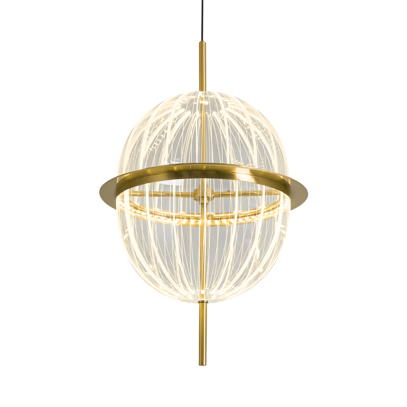 Подвесной светильник 230 см, LED,  17W, 3000К, Freya Whisper FR6184PL-L17BS латунный