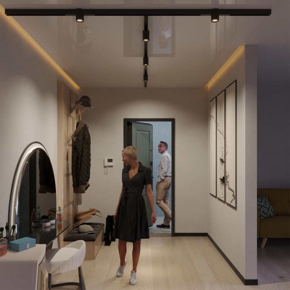 Cветильник  18*6*9,5 см, 1*LED*10W, 3000-6000K, Novotech VECTOR PORT 359955, черный,  диммир. пульт ДУ/Tuya Smart Life