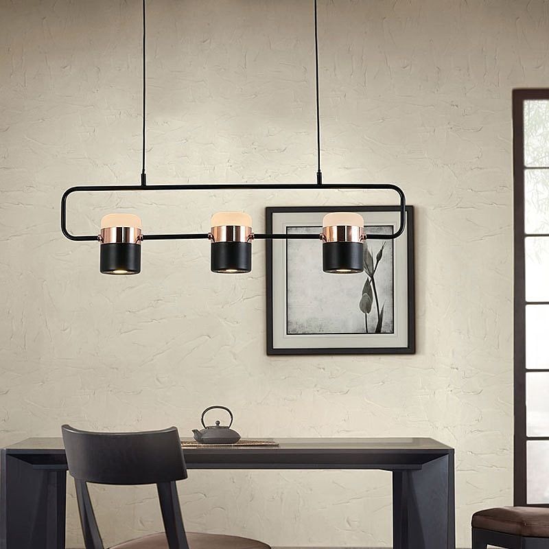 Светильник подвесной 66*20-200 см, 3*LED*6W, 3000-6000K, Lightera Rudolf LE114L-3B SMART, Черный