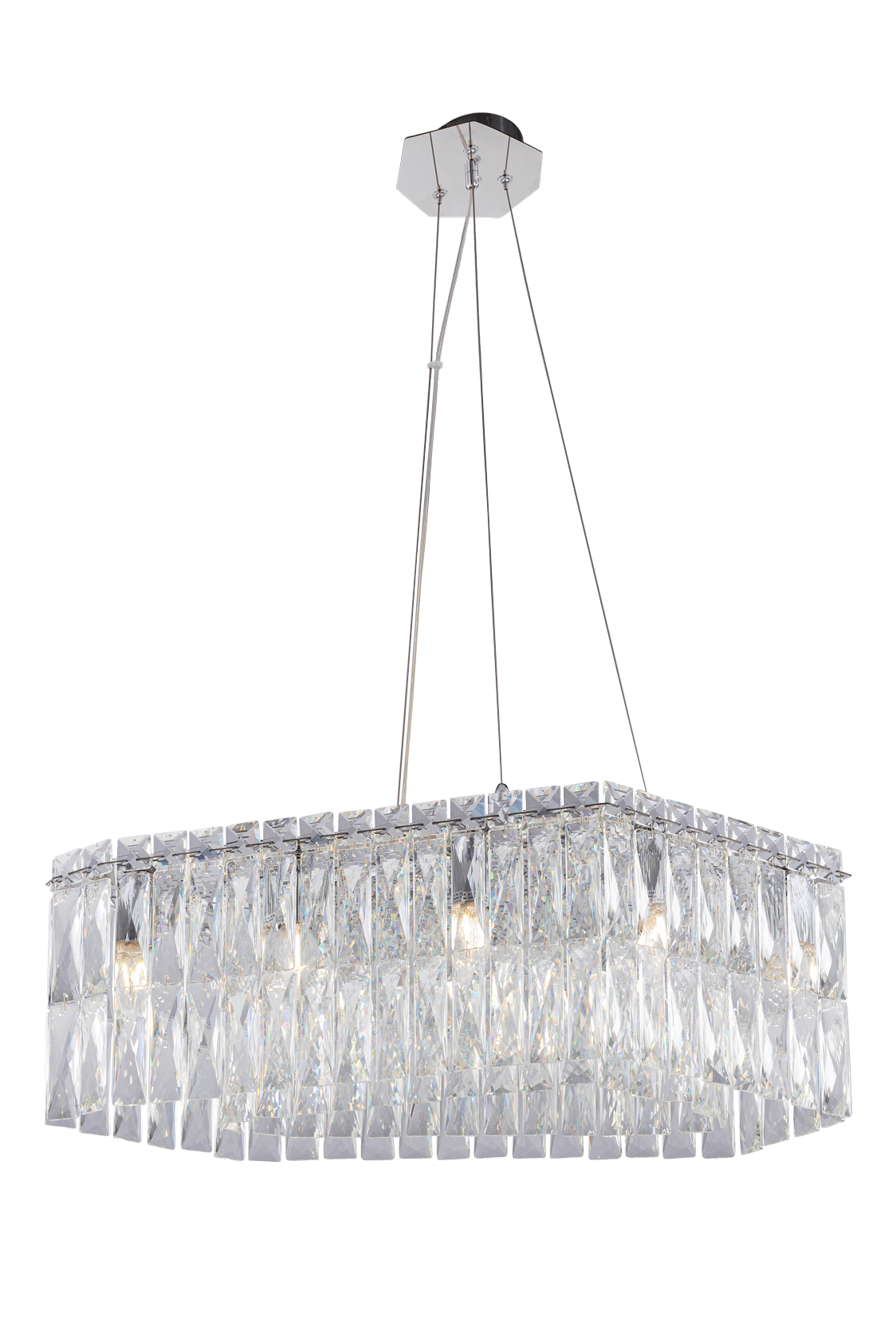 Люстра 700*300*250-700, 8*E14, 40W NewRgy Cristallo 2651R/8A CHROME+SILVER+CLEAR, CHROME+SILVER+CLEAR