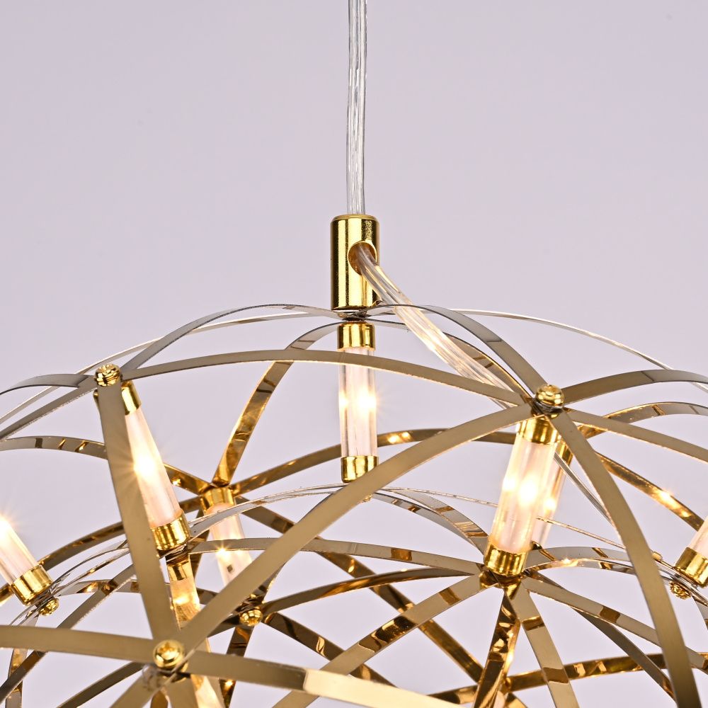 Люстра Mi Raimond Lamp D40 Gold 41*41*41 см, 42*LED*3W, ImperiumLoft 256143-22, Хром
