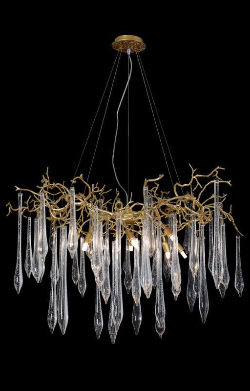 Люстра 100 см, Crystal Lux REINA SP8 D1000 GOLD PEARL Золото