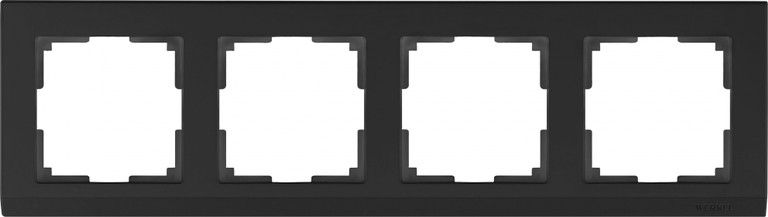 WL04-Frame-04-black / Рамка на 4 поста (черный), 4690389048869