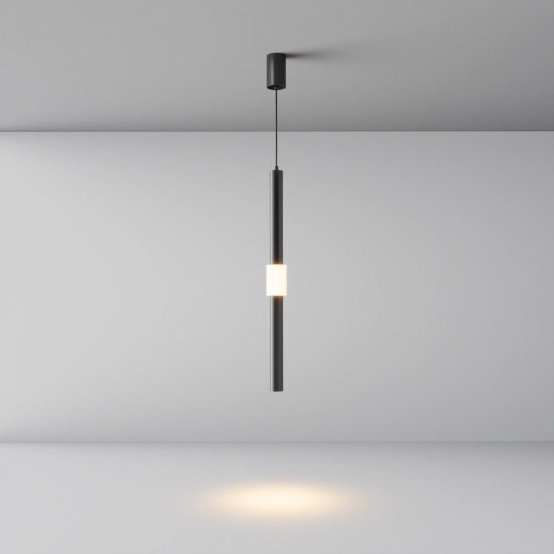 Подвесной светильник 3,5*3,5*58 см,  LED, 12W, 3000К, Maytoni Technical Jelly P105PL-12W3K-B черный