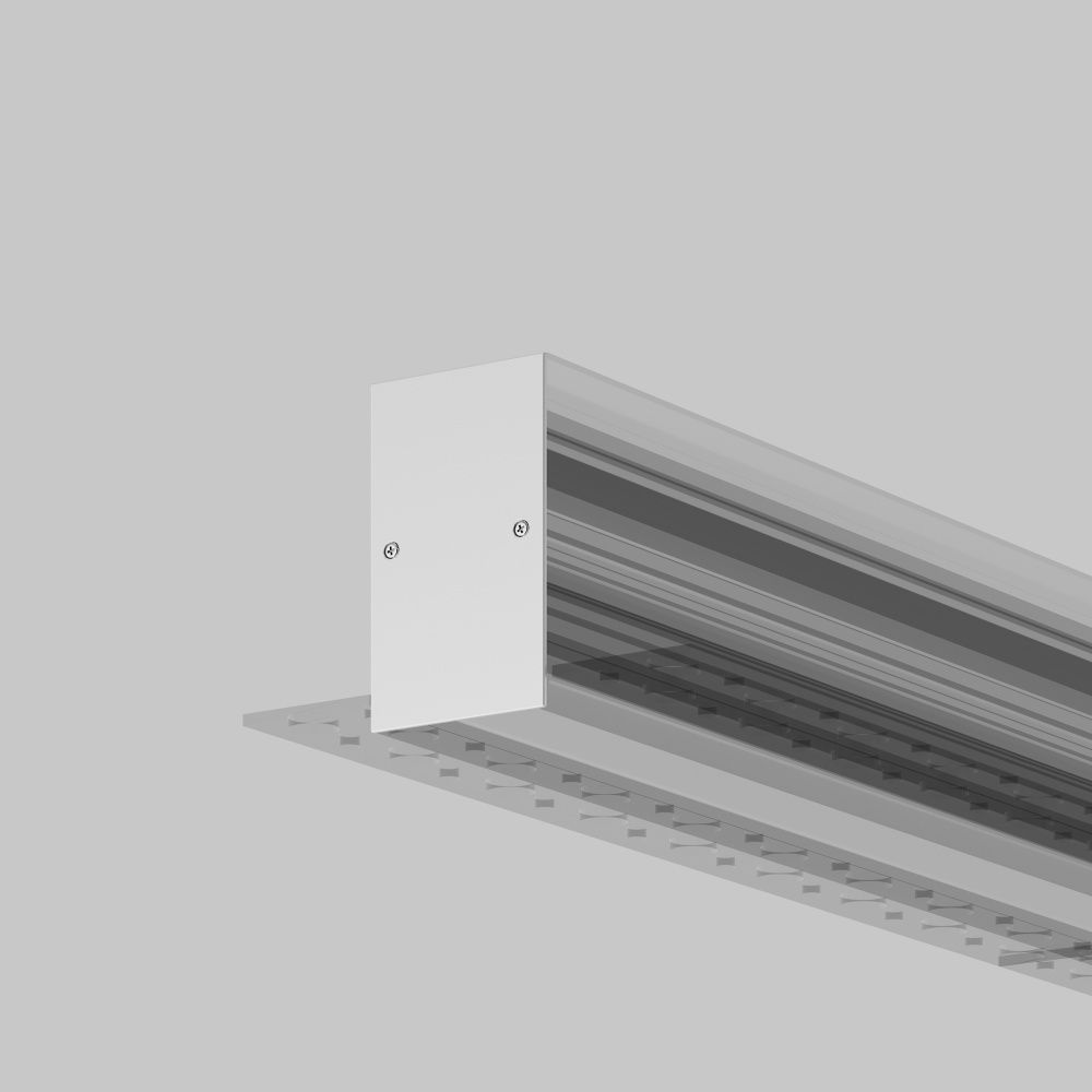 Комплект заглушек (для профиля 65×42) 2 шт., ALM-6542-EC 642056, *3*4 см, Maytoni Led Strip 642056, Серебро