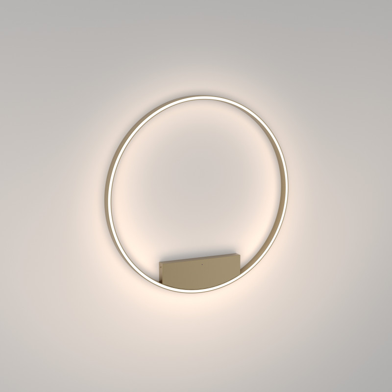 Накладной светильник 80*80*3,5 см, LED, 51W, 2600К-3500К, Maytoni Rim MOD058CL-L50BSK латунный