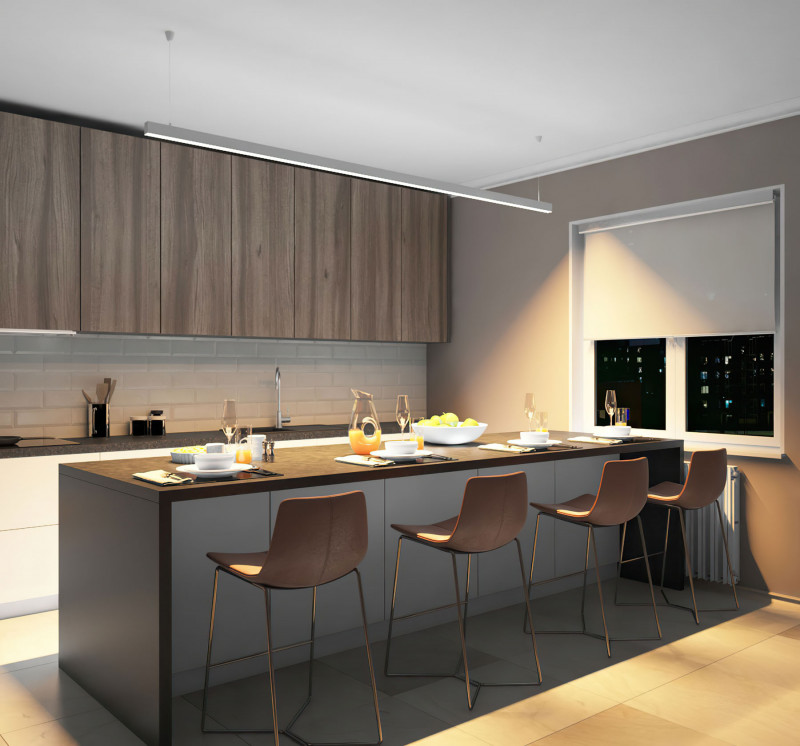 Светильник светодиодный 125 см, 62W, 3000K, Denkirs DK9253-WH, белый