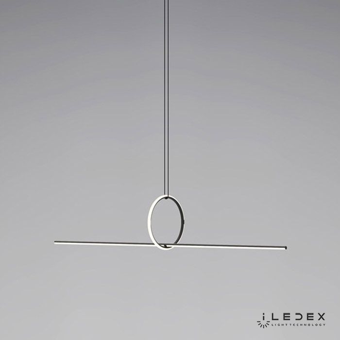 Подвесной светильник 170*40-140 см, LED*35W, 3000K, iLedex Zoom 10339P/A2-35W-3000K BK-WH, Черный