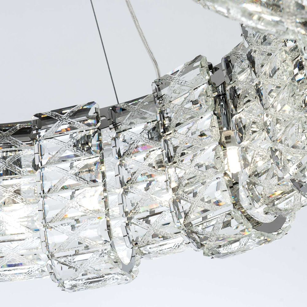 Подвесная люстра 80*50/120 см, 24xG9 MODELUX ML.755.24 CR хром