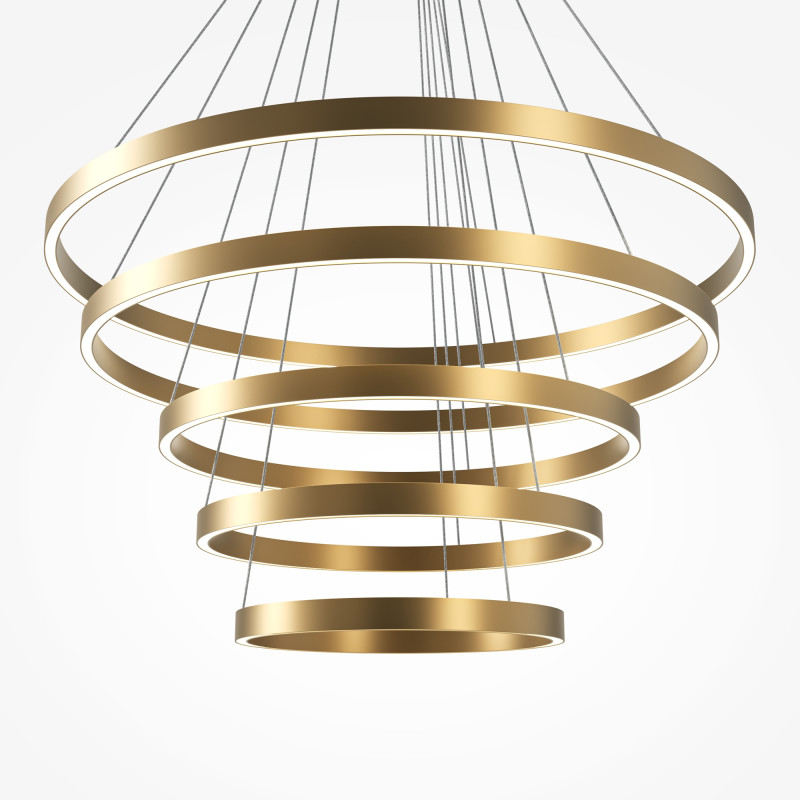 Подвесной светильник 90*20*300 см, LED*173W Rim 2600К-3500К MOD058PL-L200BSK Maytoni, Латунь
