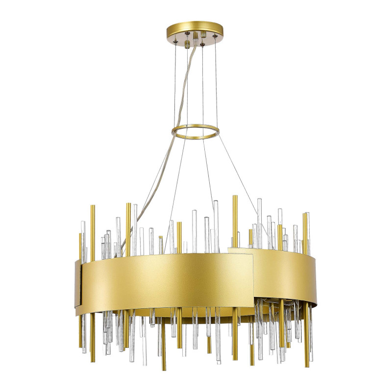 Люстра подвесная 60 см, 480W, ST LUCE OLVERA SL1633.203.12 Матовое золото